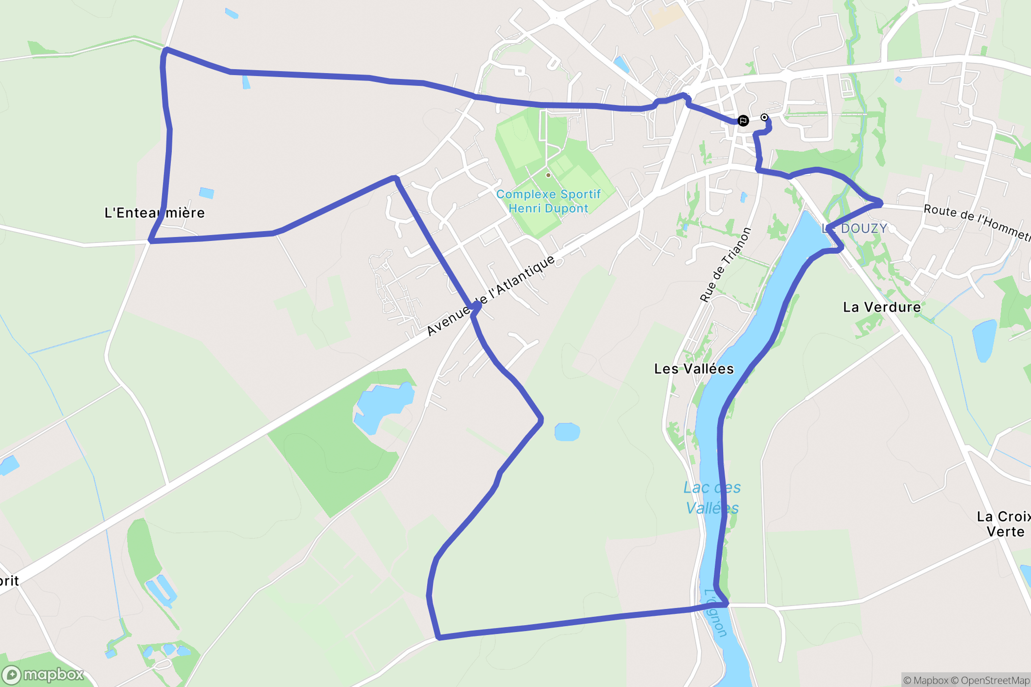 Vieillevigne : carte du parcours de randonnée - France