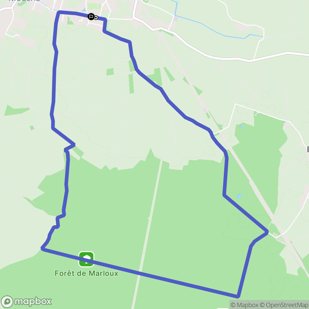 Fontaines : carte du parcours de randonnée - France