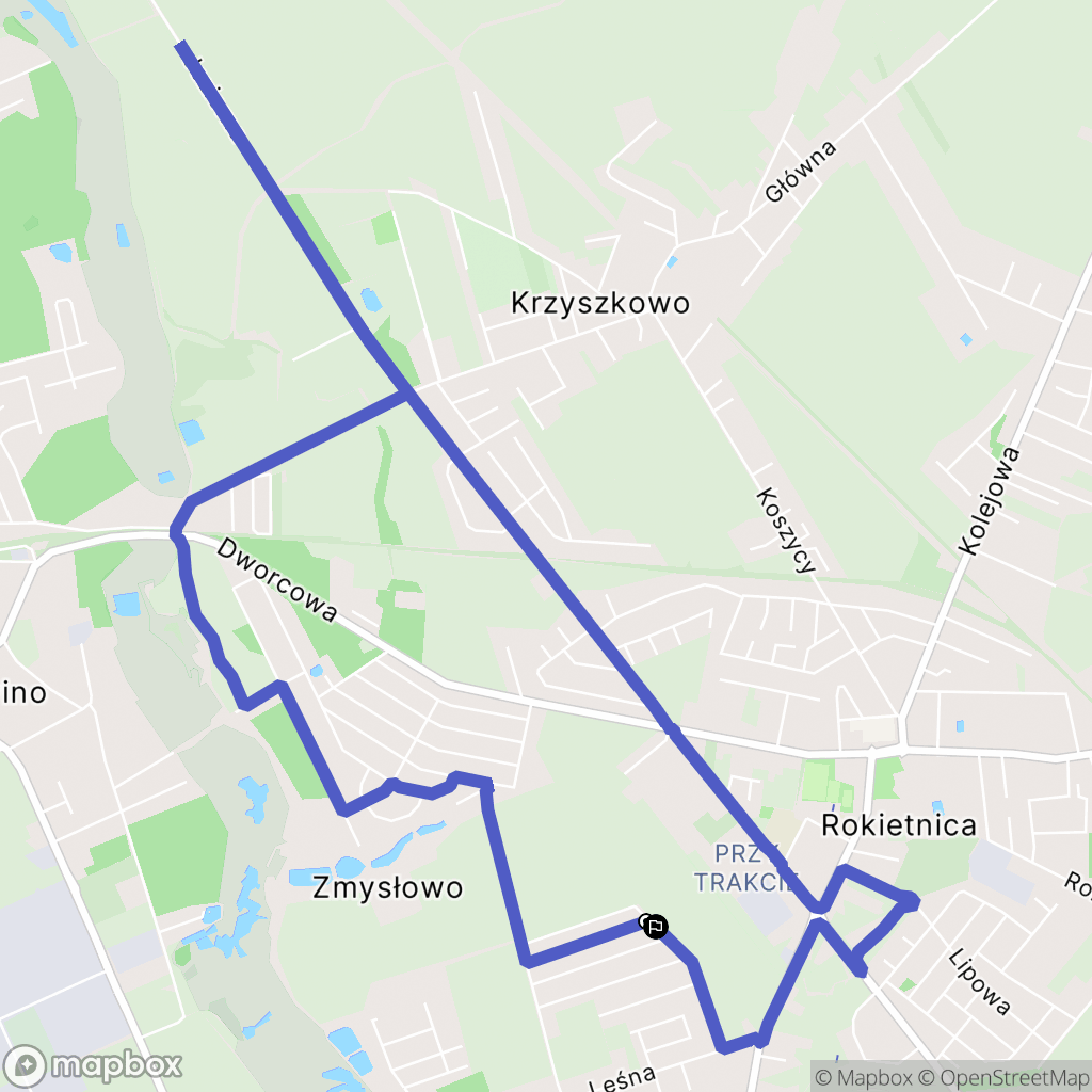 Mrowino: mapa trasy - Poland