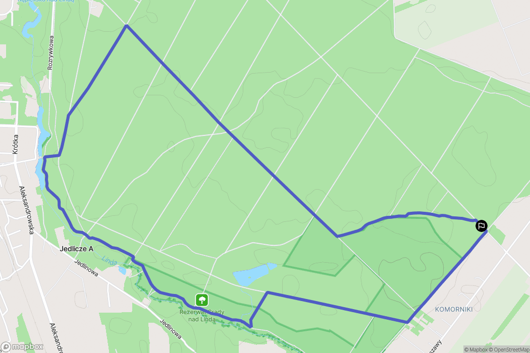 Lućmierz-Las: mapa trasy - Poland