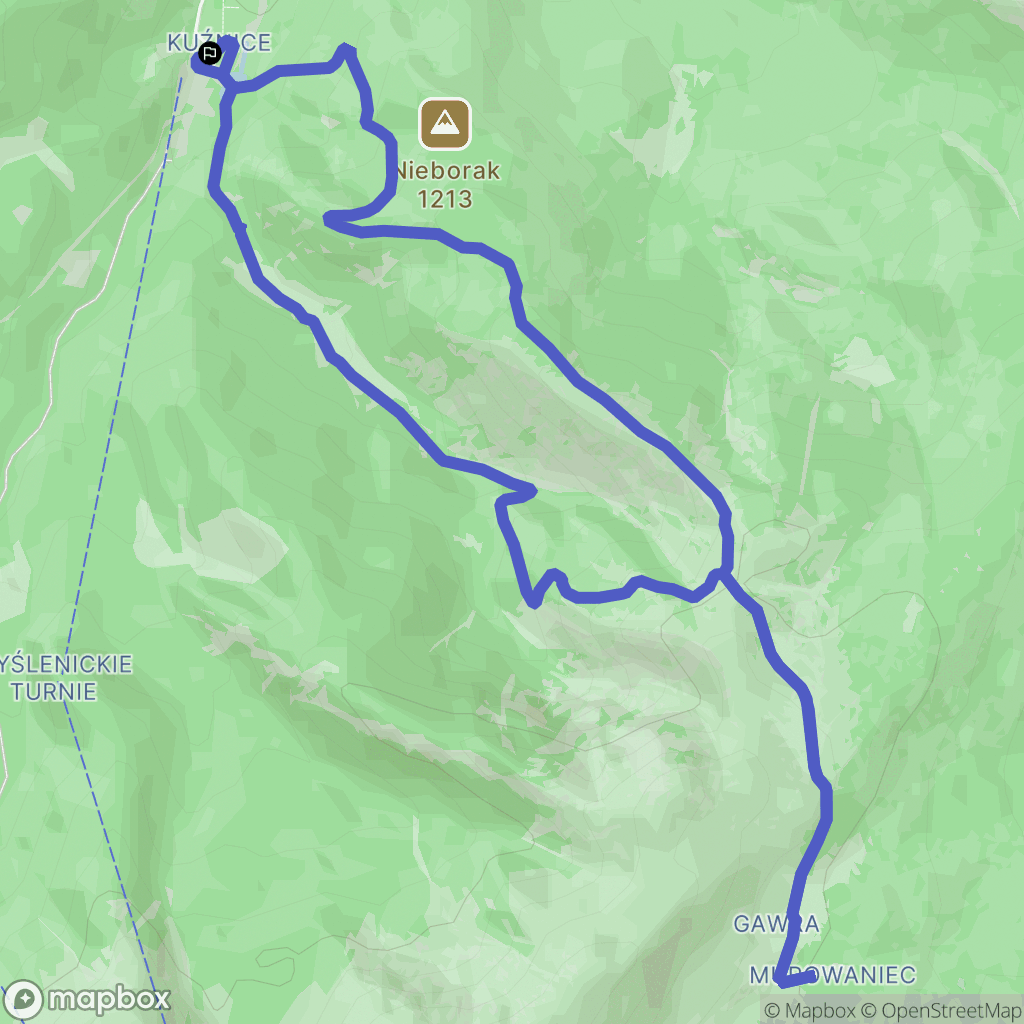 Zakopane: mapa trasy - Poland