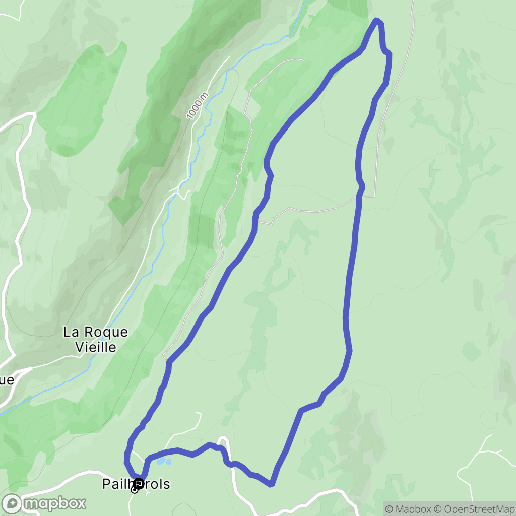 Pailherols : carte du parcours de randonnée - France