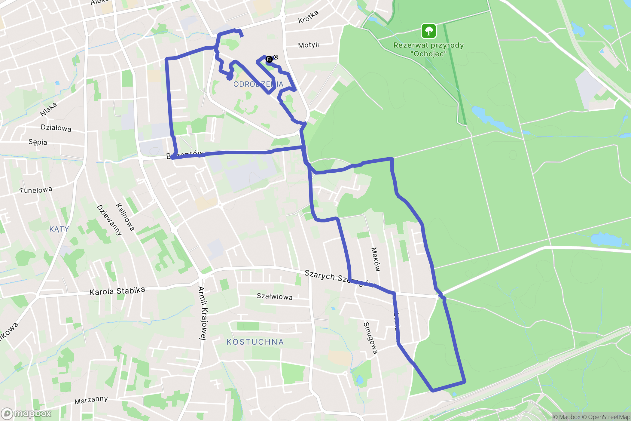 Katowice: mapa trasy - Poland