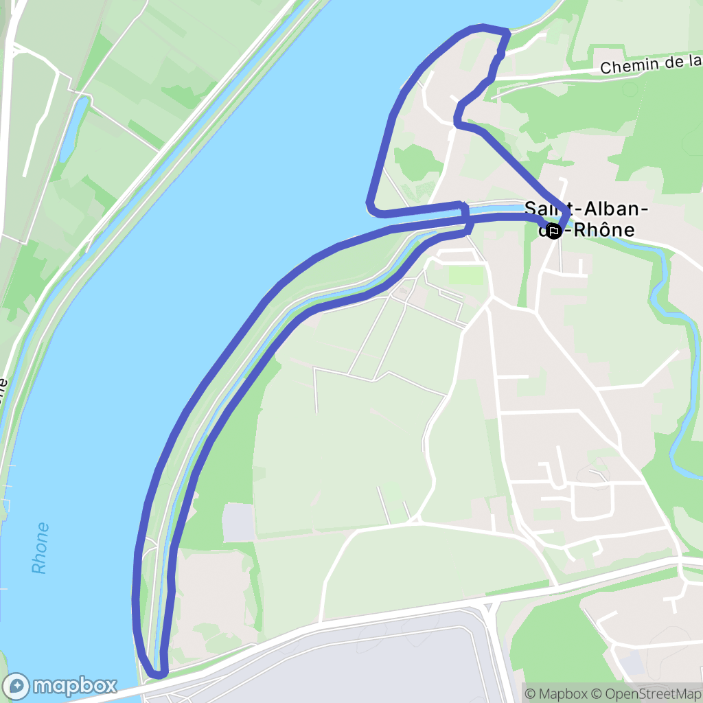 Saint-Alban-du-Rhône : carte du parcours de randonnée - France