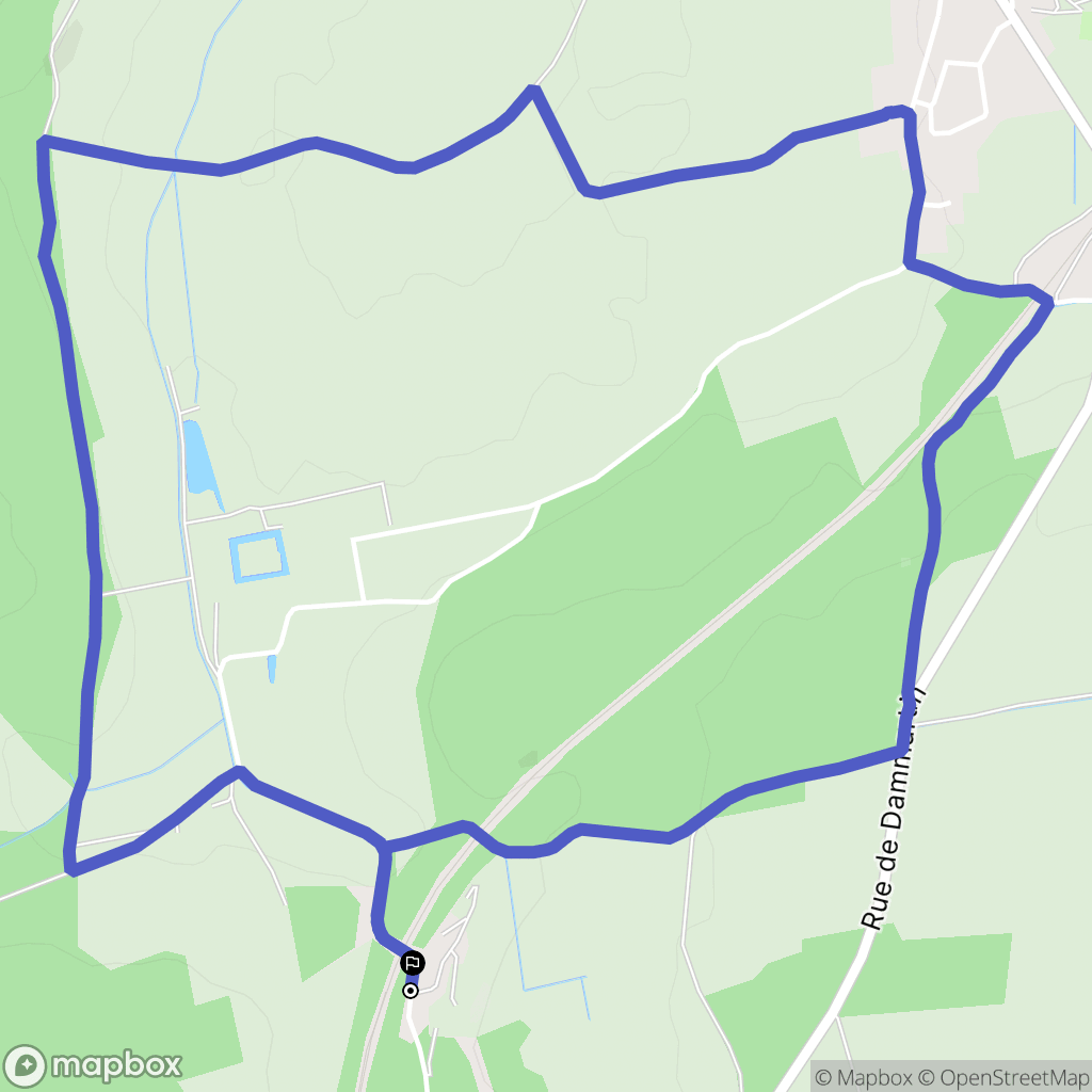 Mortcerf : carte du parcours de randonnée - France