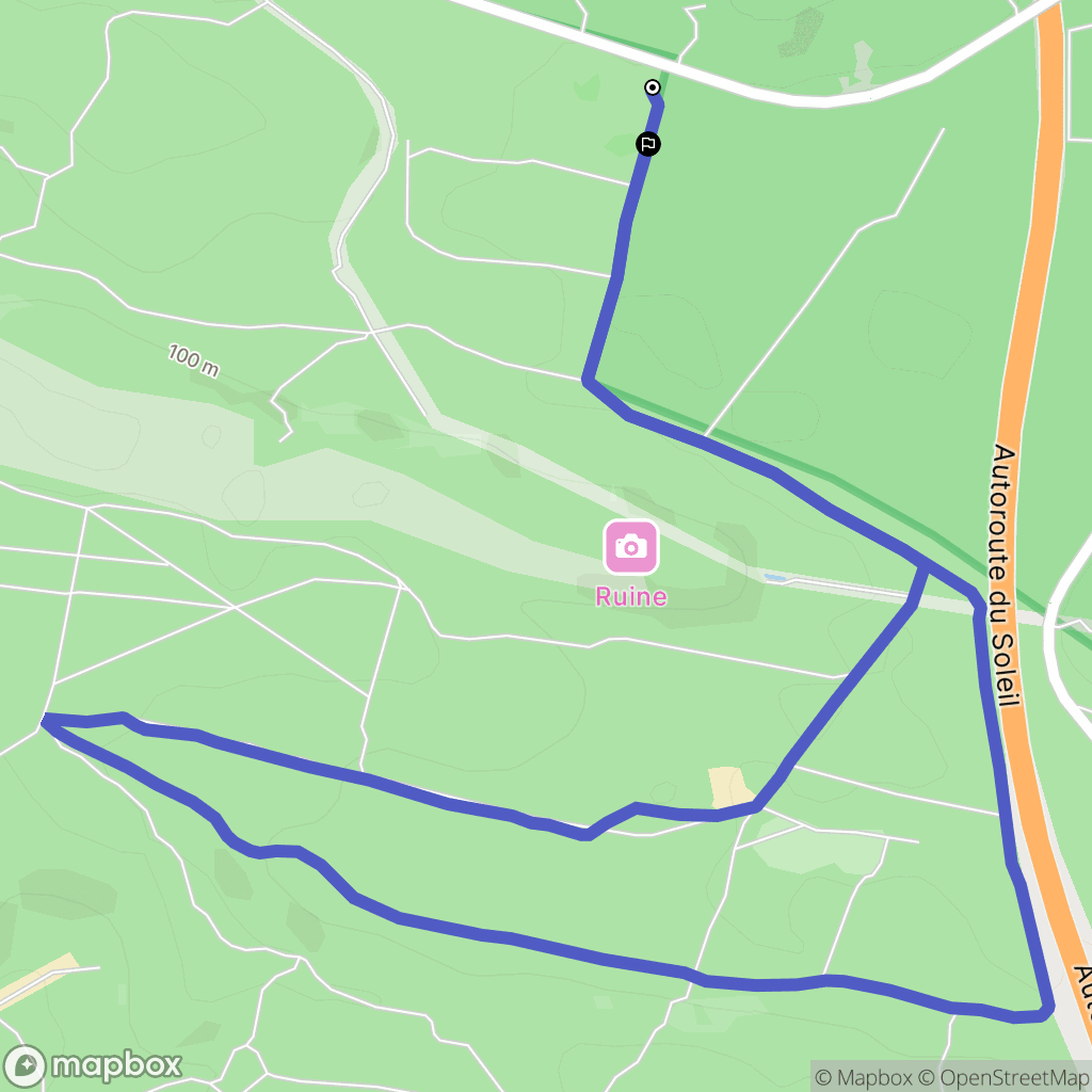 Noisy-sur-École : carte du parcours de randonnée - France