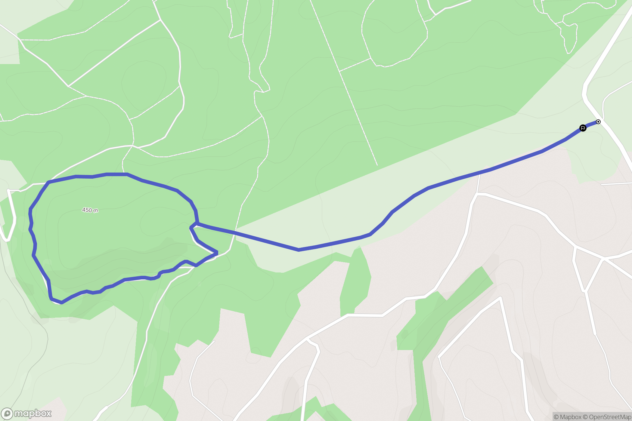 Saint-Jean-de-Bournay : carte du parcours de randonnée - France
