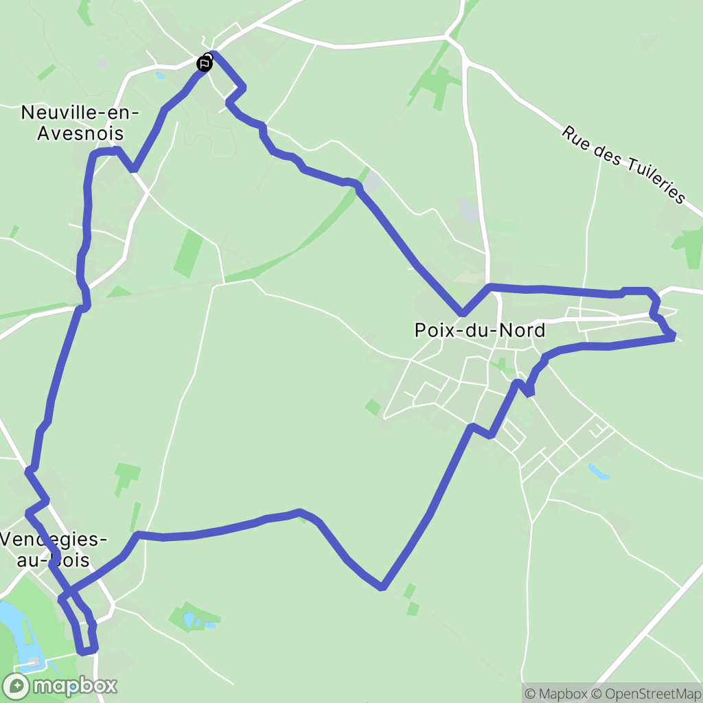 Salesches : carte du parcours de randonnée - France