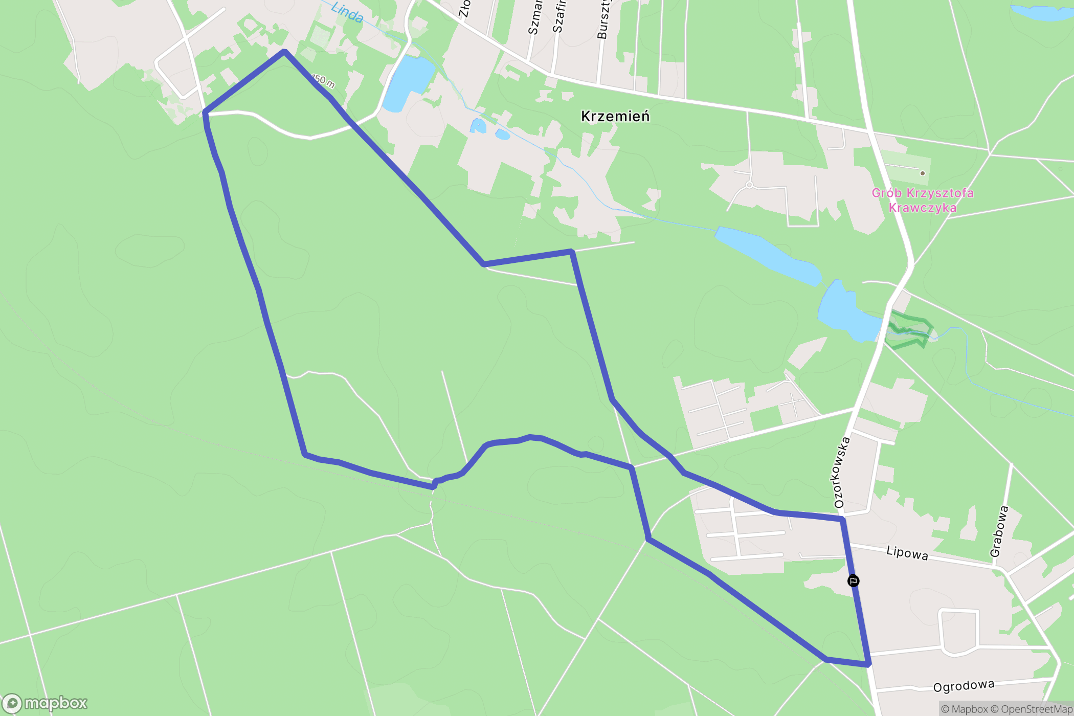 Grotniki: mapa trasy - Poland