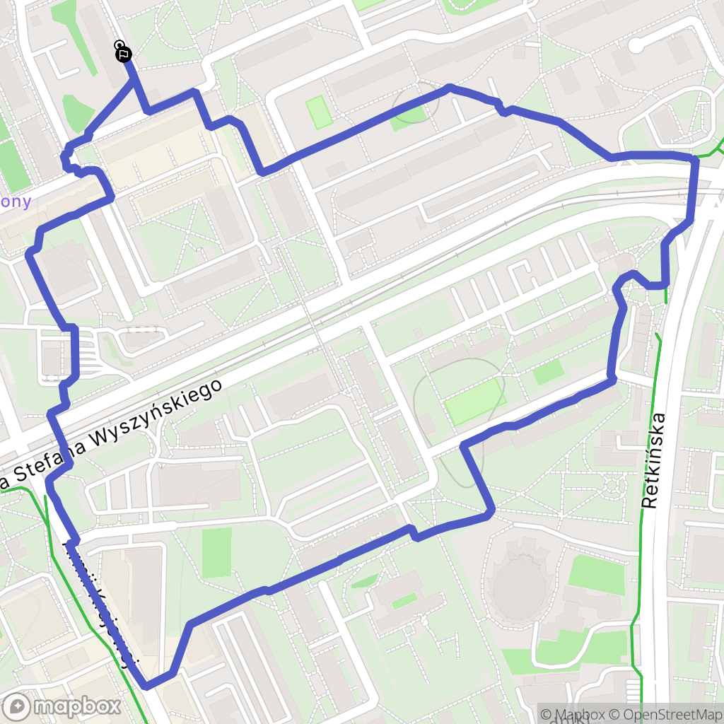 Łódź: mapa trasy - Poland