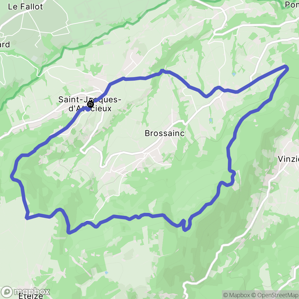 Saint-Jacques-d'Atticieux : carte du parcours de randonnée - France