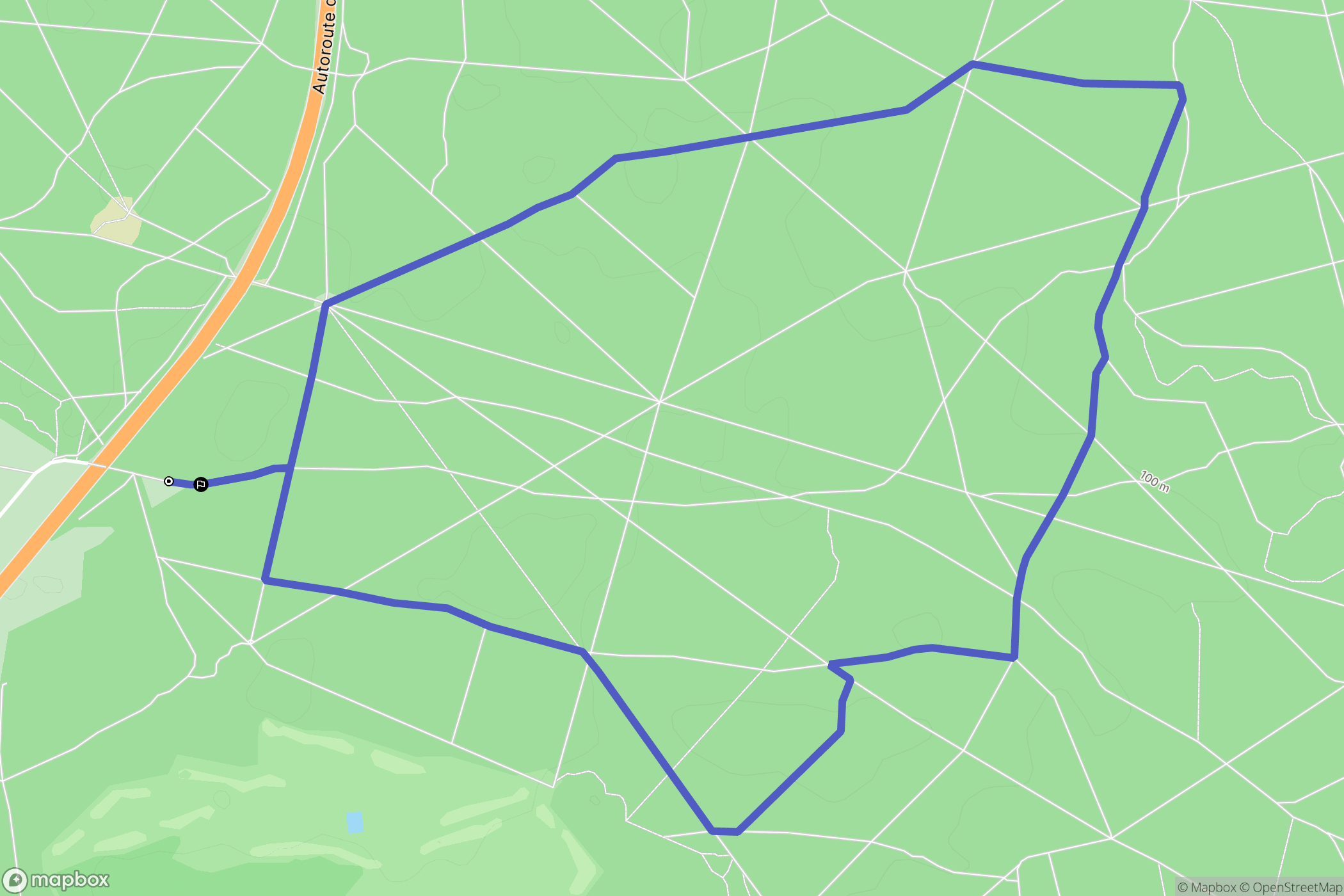 Fontaine-Chaalis : carte du parcours de randonnée - France