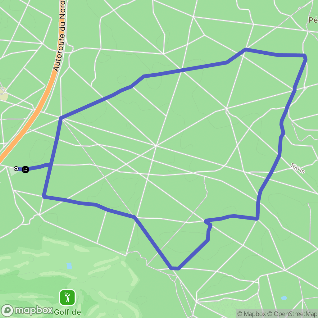 Fontaine-Chaalis : carte du parcours de randonnée - France
