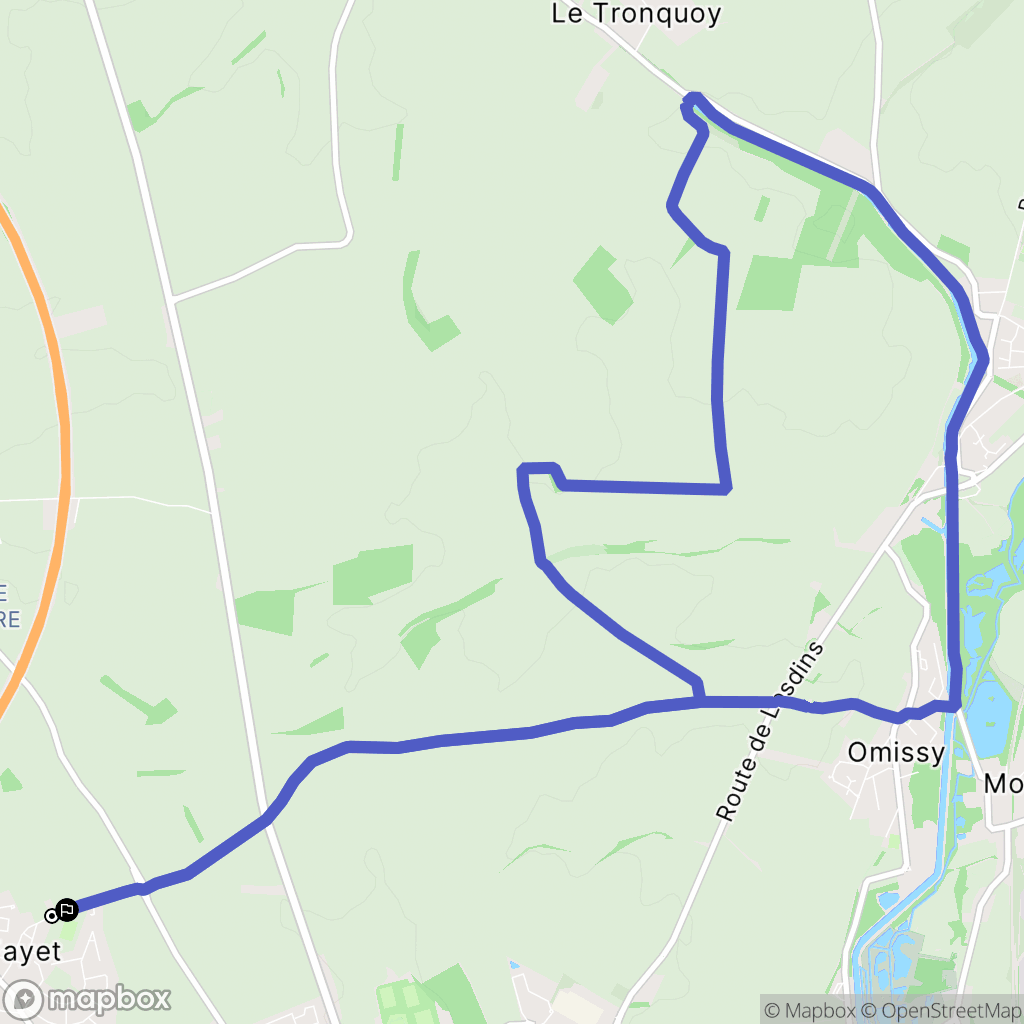 Fayet : carte du parcours de randonnée - France