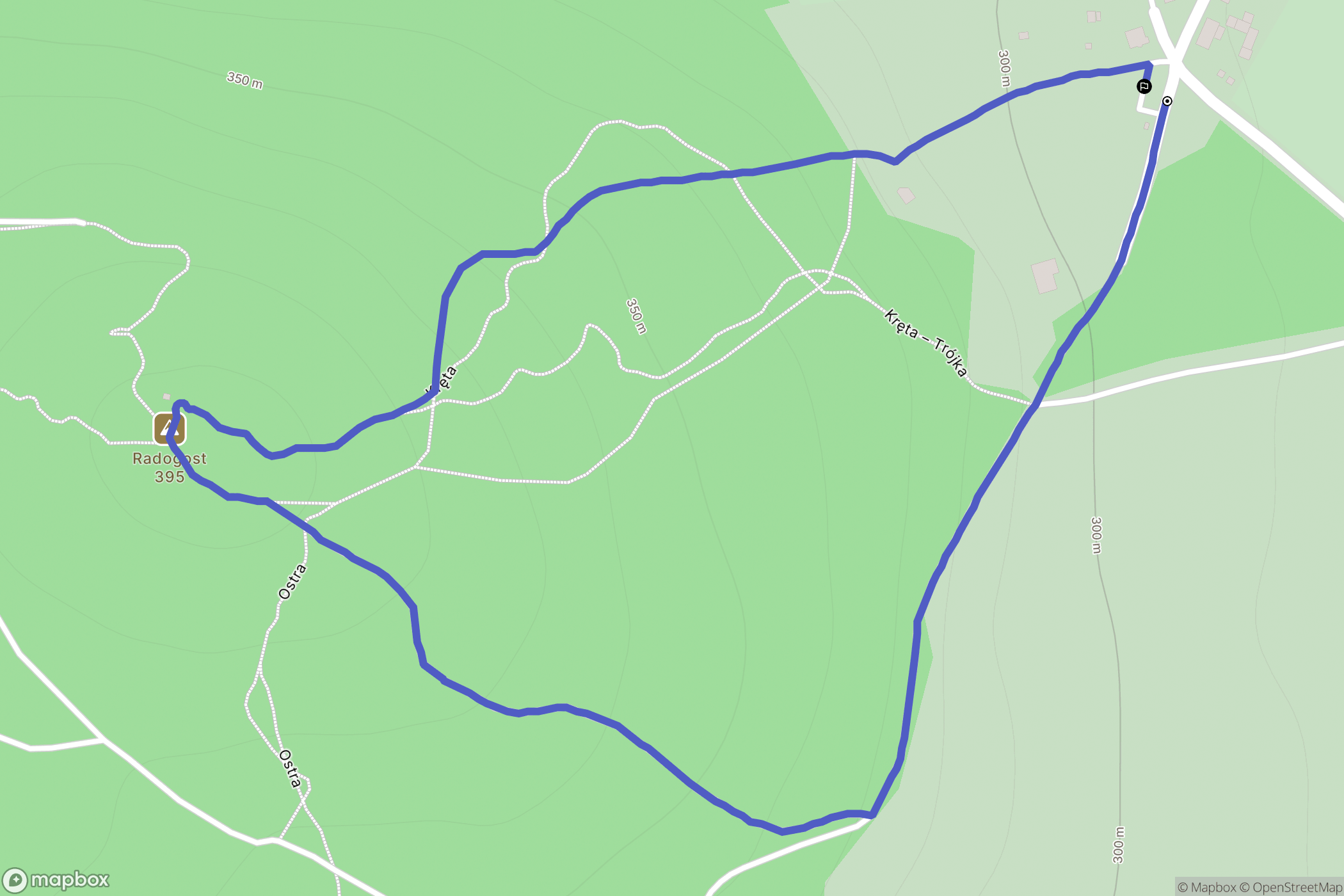 Kłonice: mapa trasy - Poland