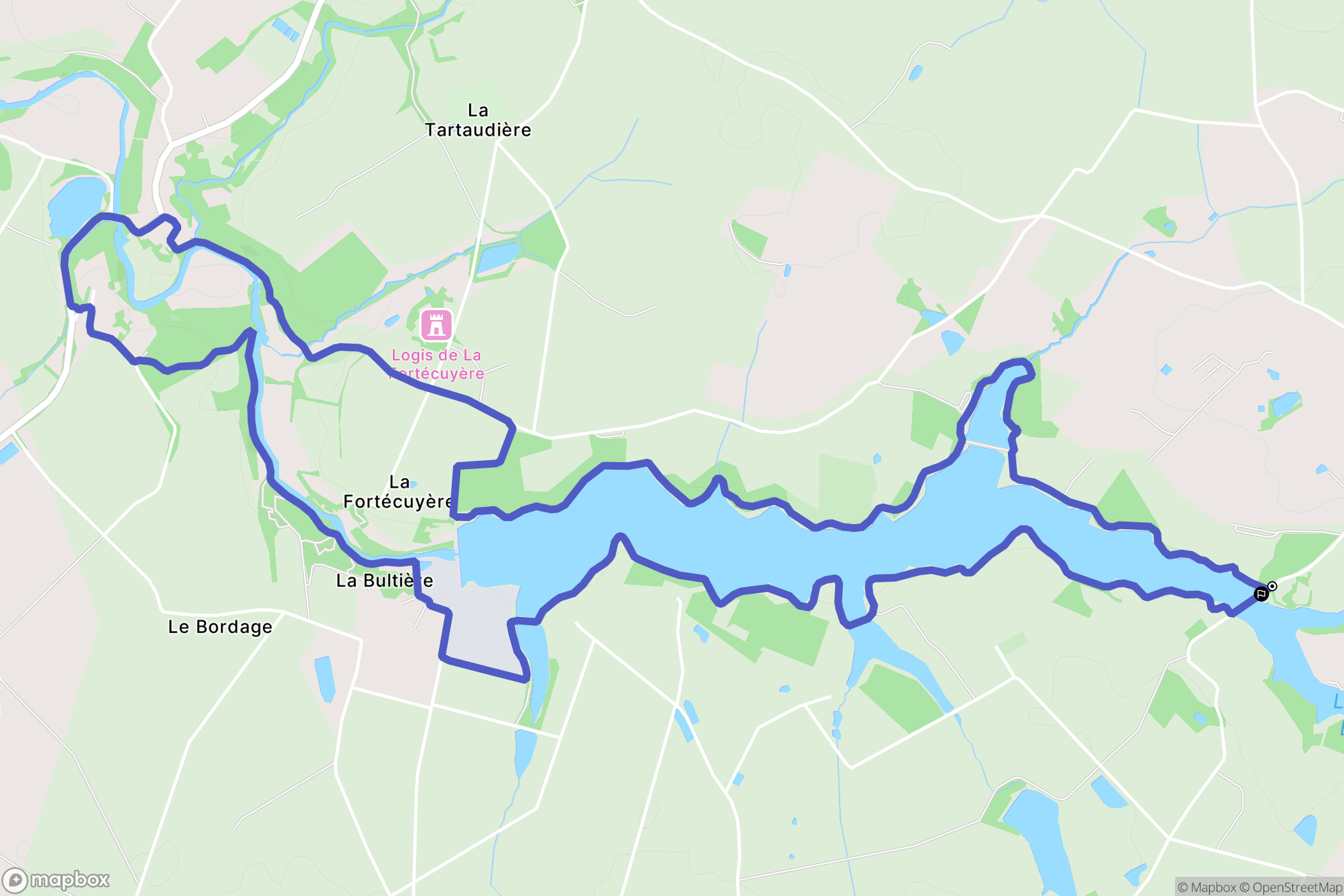 La Boissière-de-Montaigu : carte du parcours de randonnée - France