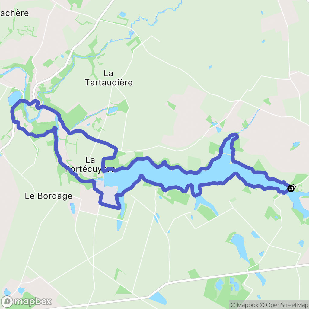 La Boissière-de-Montaigu : carte du parcours de randonnée - France