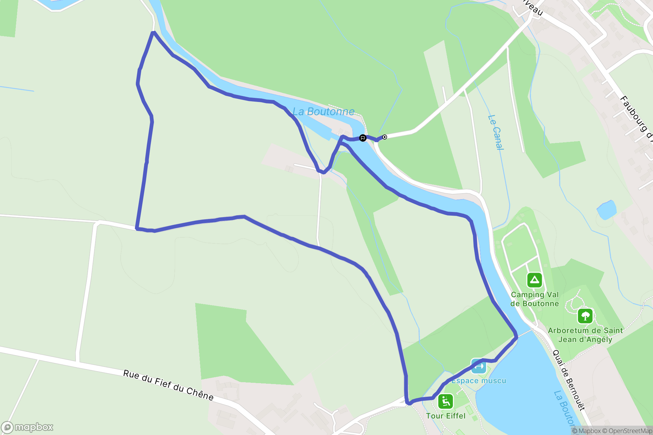 Saint-Jean-d'Angély : carte du parcours de randonnée - France