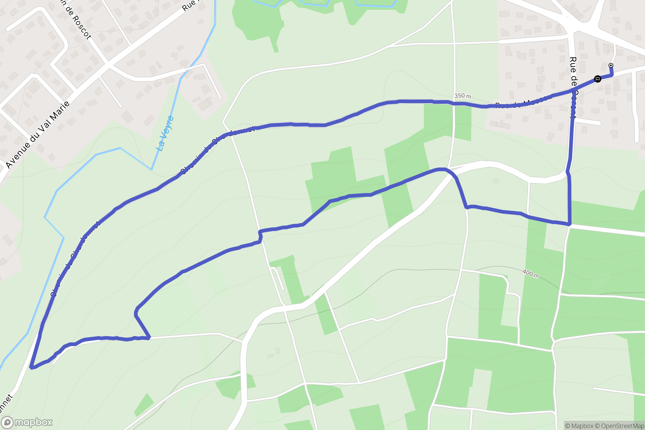 Les Martres-de-Veyre : carte du parcours de randonnée - France