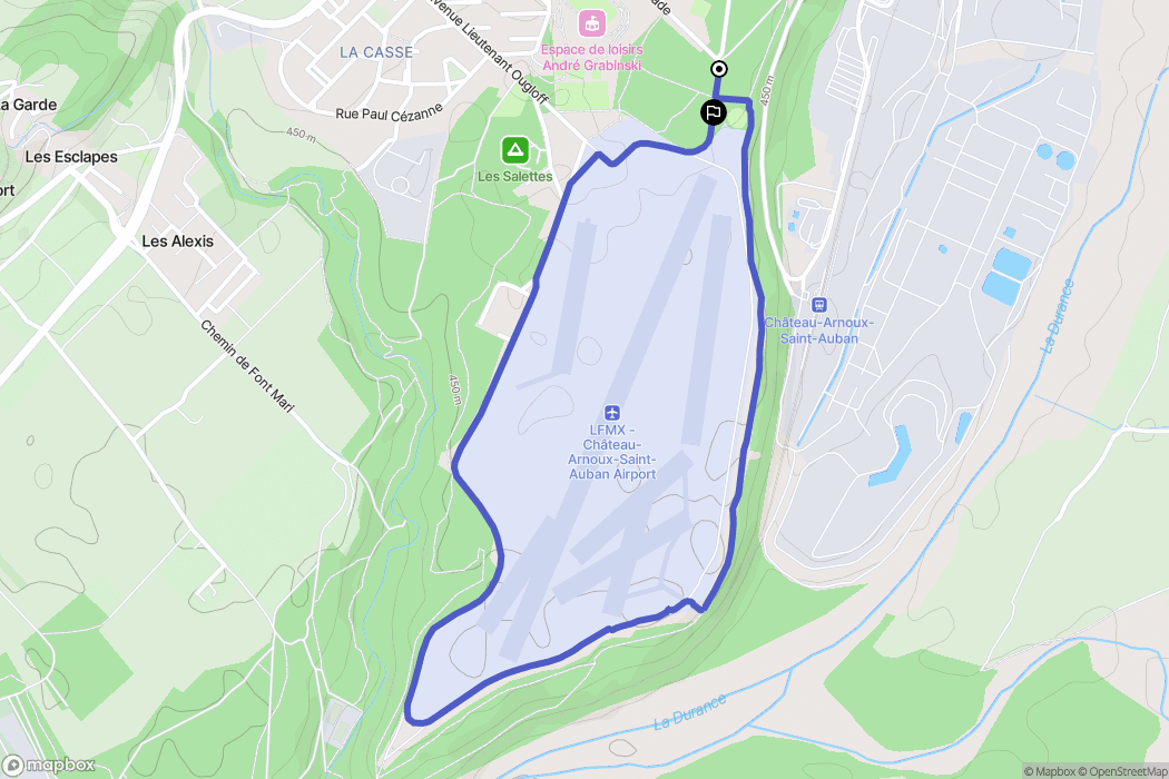 Château-Arnoux-Saint-Auban : carte du parcours de randonnée - France