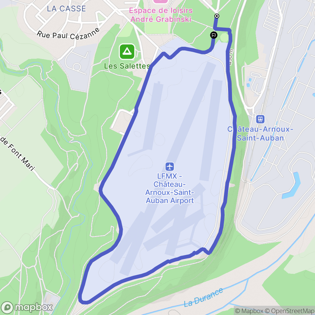 Château-Arnoux-Saint-Auban : carte du parcours de randonnée - France