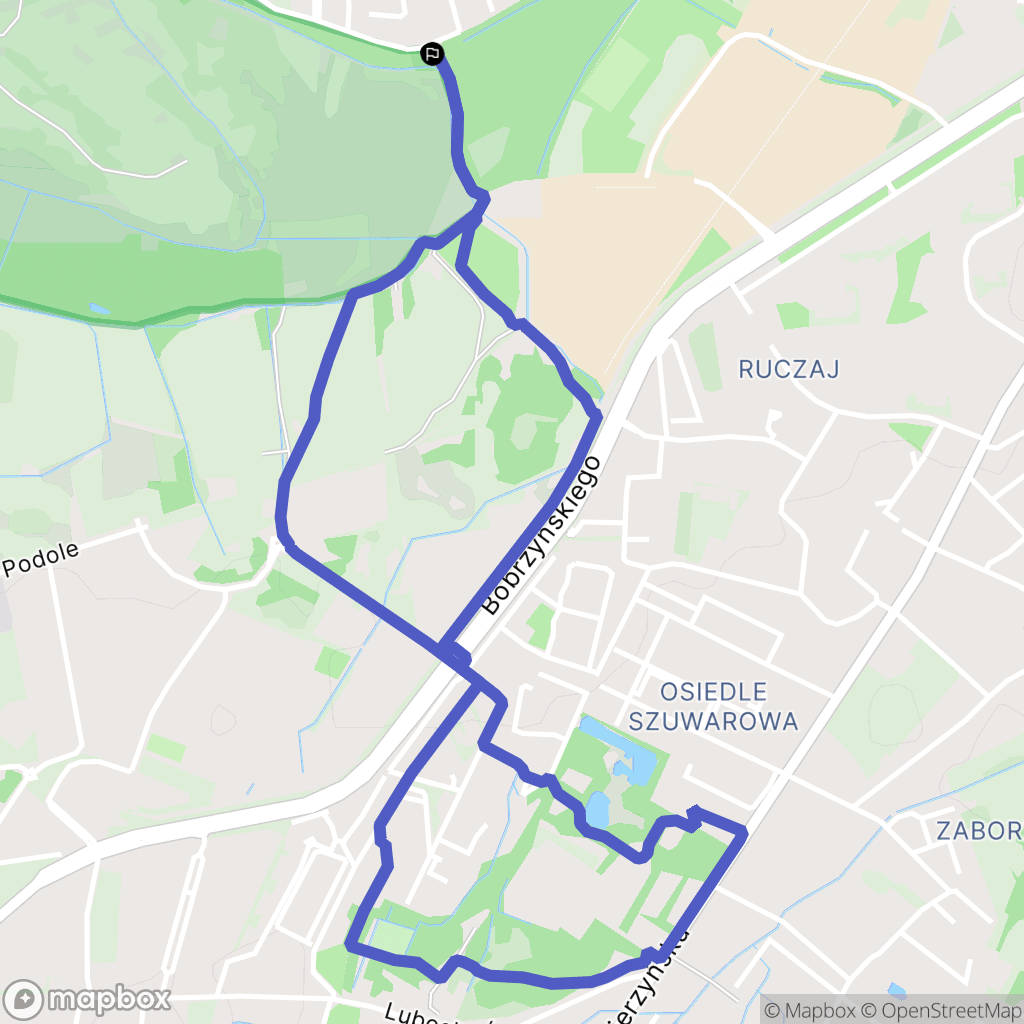Kraków: mapa trasy - Poland