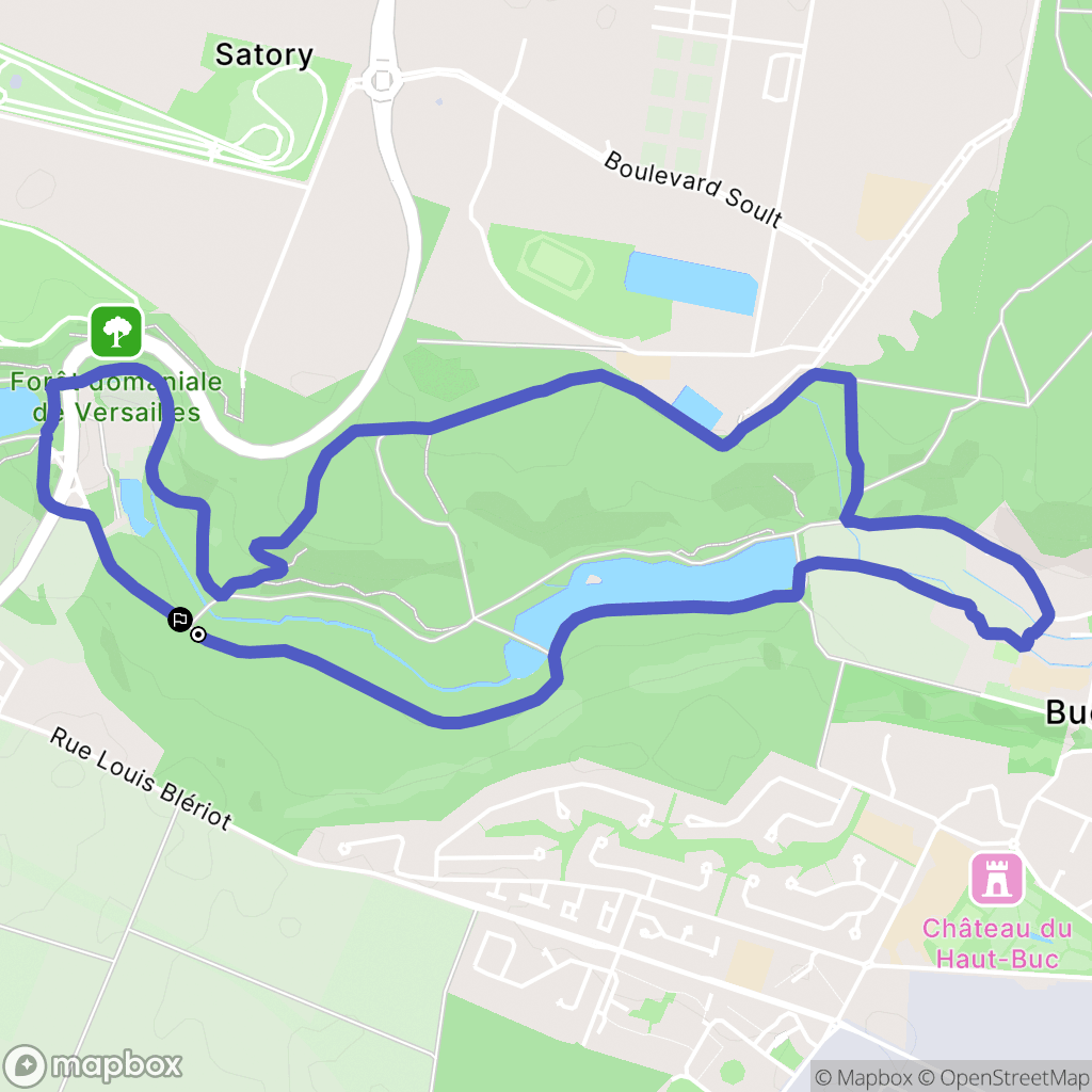 Guyancourt : carte du parcours de randonnée - France