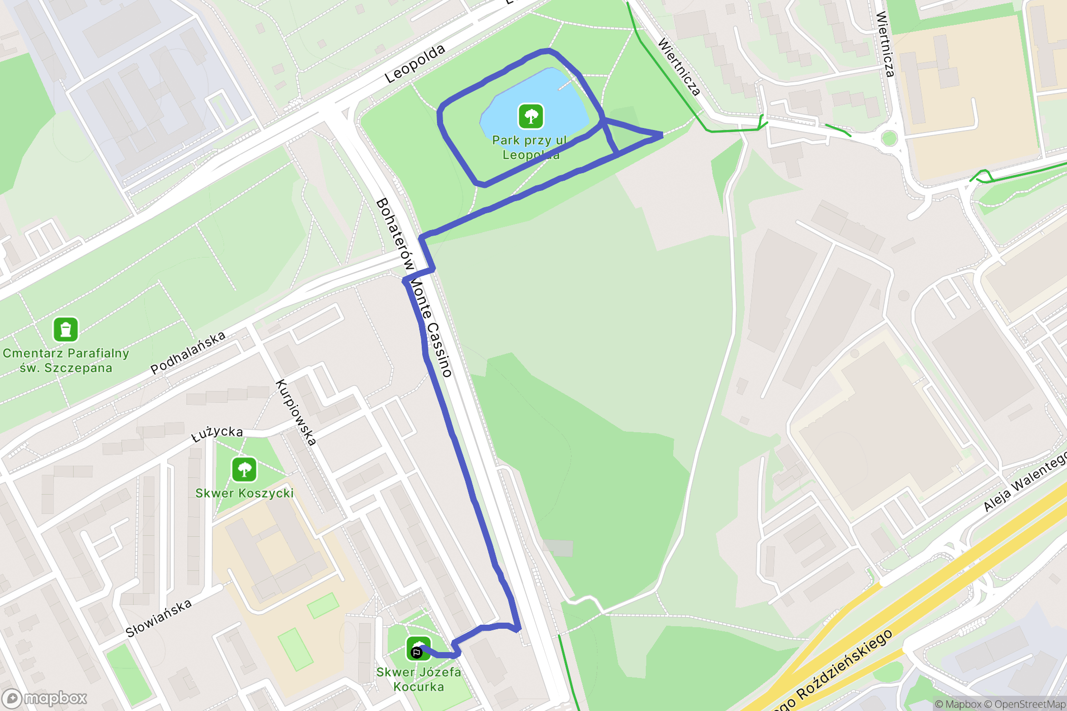 Katowice: mapa trasy - Poland