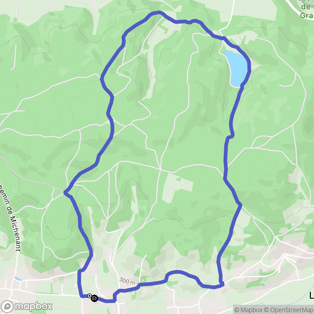 Bévenais : carte du parcours de randonnée - France