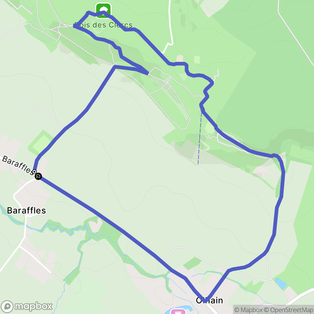 Rebreuve-Ranchicourt : carte du parcours de randonnée - France