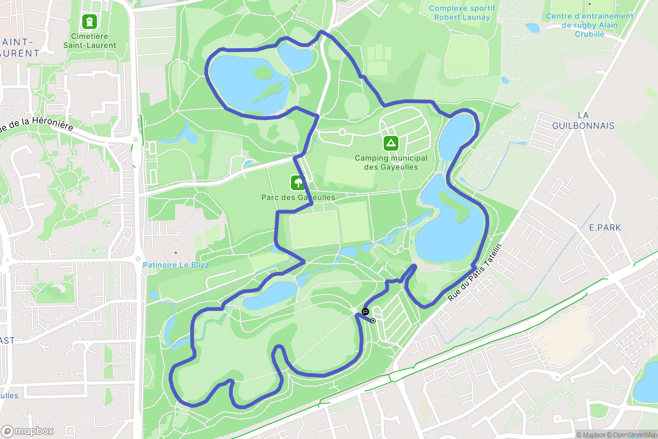 Rennes : carte du parcours de randonnée - France