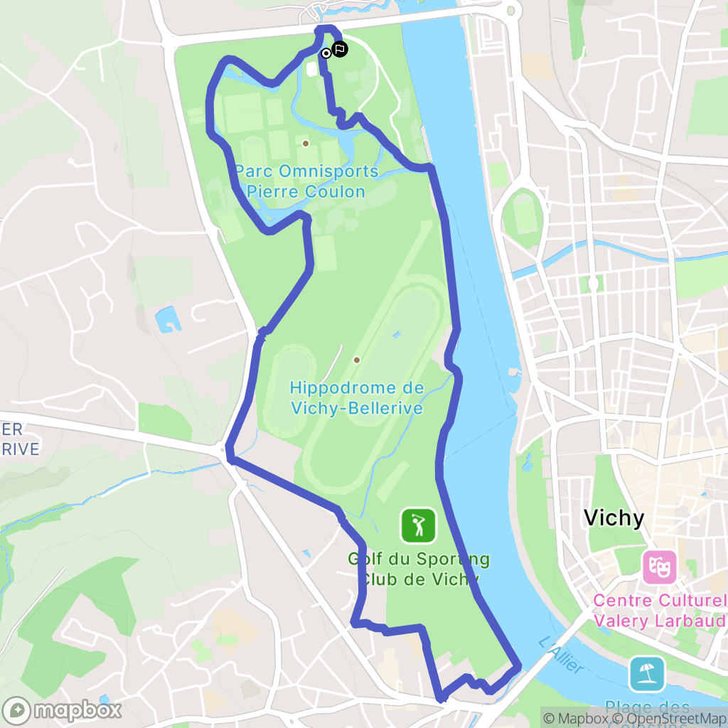 Bellerive-sur-Allier : carte du parcours de randonnée - France