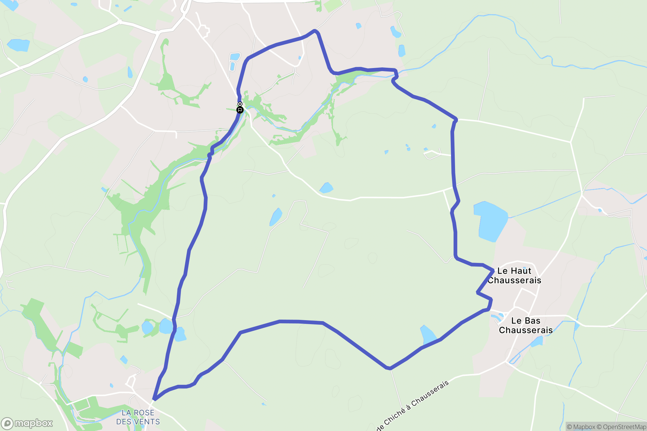 Faye-l'Abbesse : carte du parcours de randonnée - France