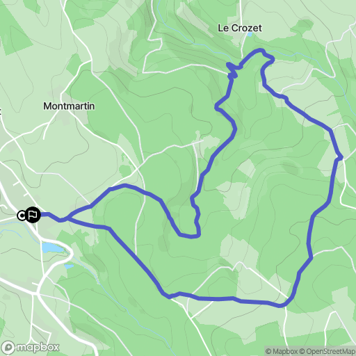 Saint-Romain-les-Atheux : carte du parcours de randonnée - France
