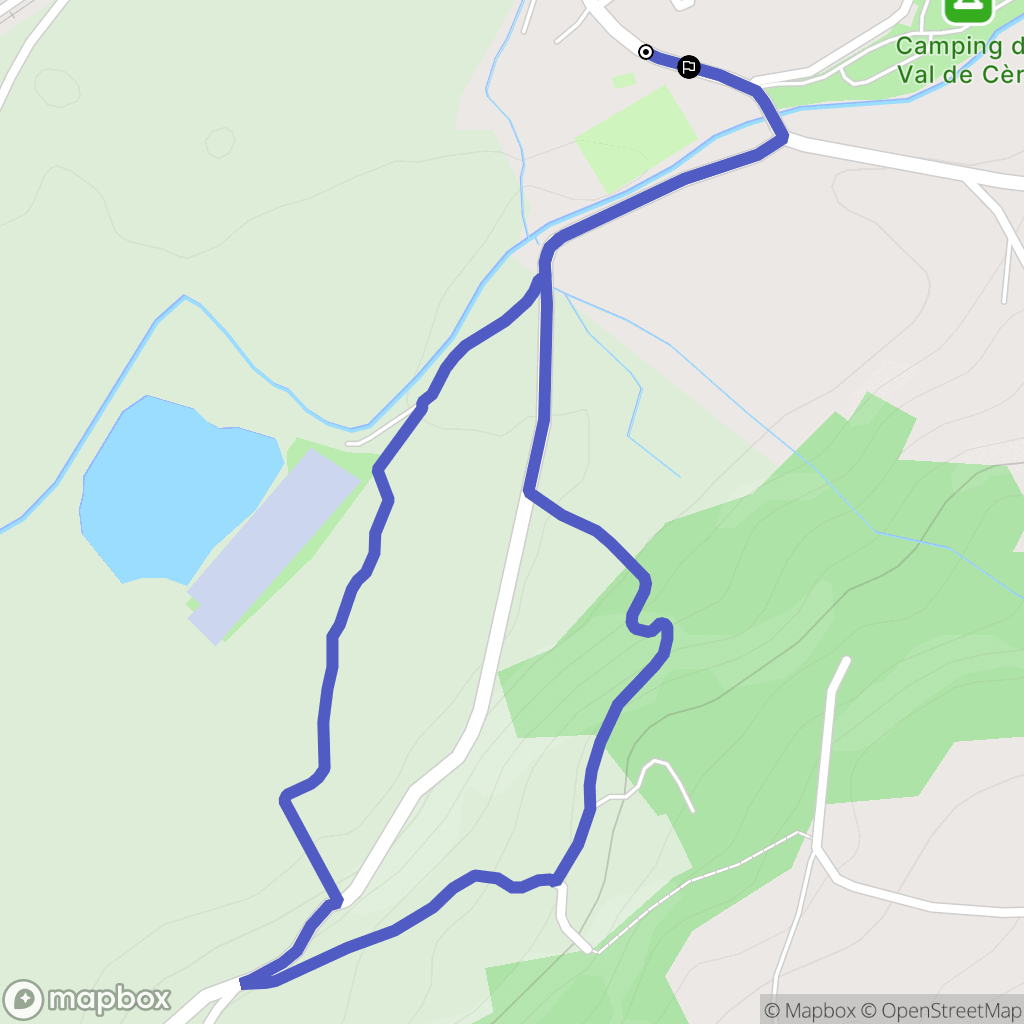 Polminhac : carte du parcours de randonnée - France