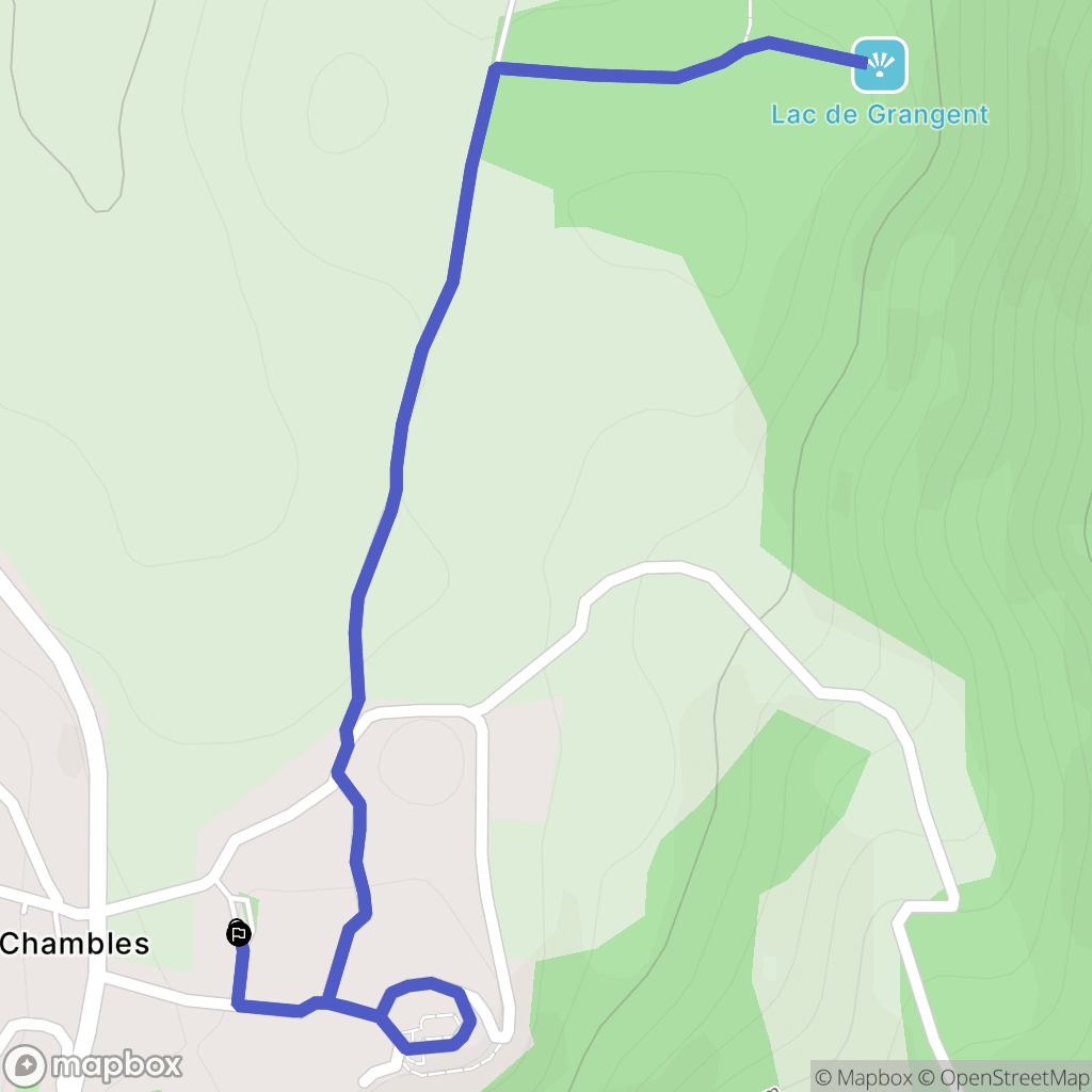 Chambles : carte du parcours de randonnée - France