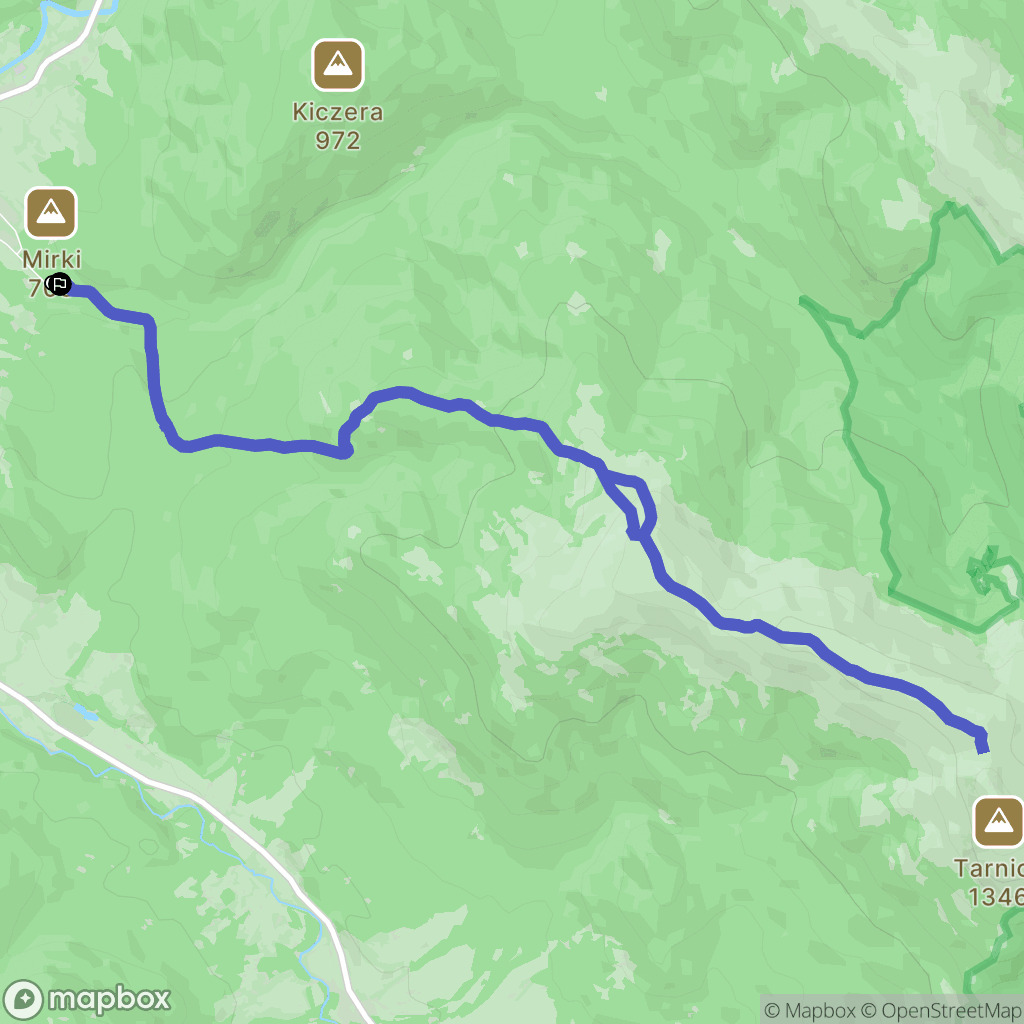 Ustrzyki Górne: mapa trasy - Poland
