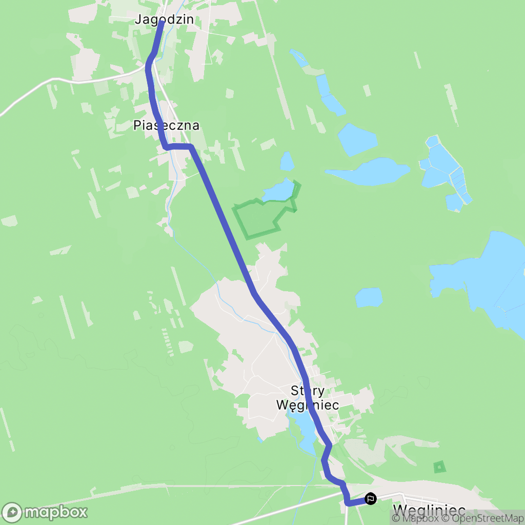 Węgliniec: mapa trasy - Poland