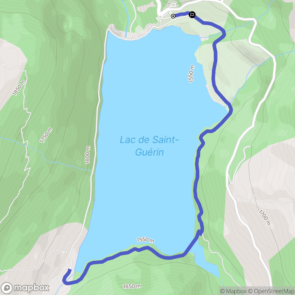 Beaufort : carte du parcours de randonnée - France