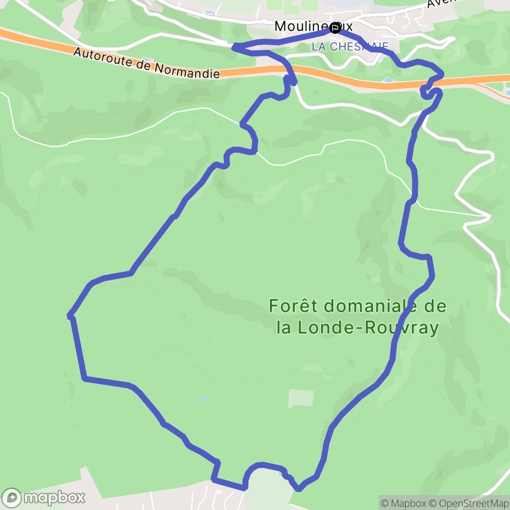 Moulineaux : carte du parcours de randonnée - France