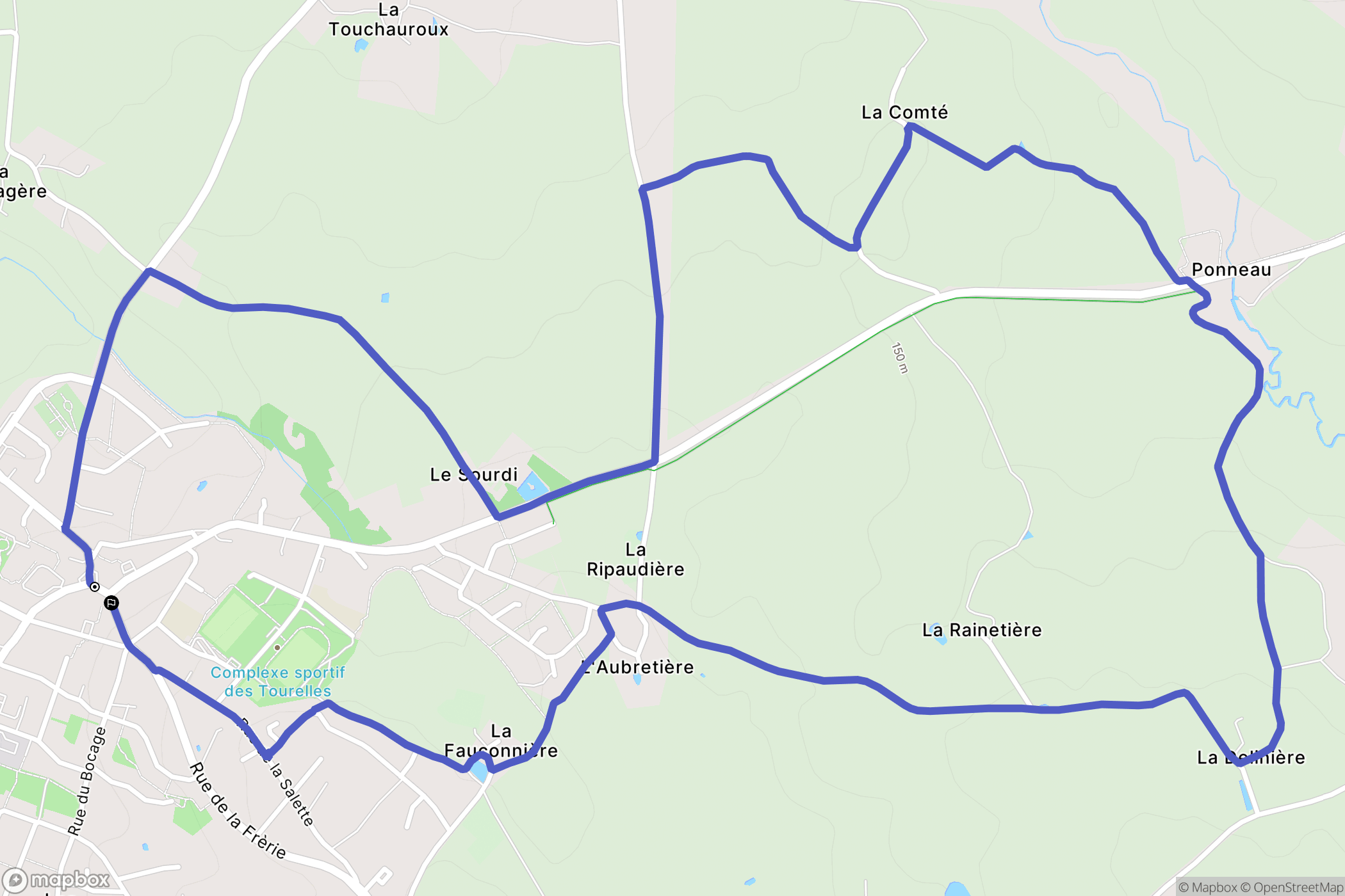 La Gaubretière : carte du parcours de randonnée - France