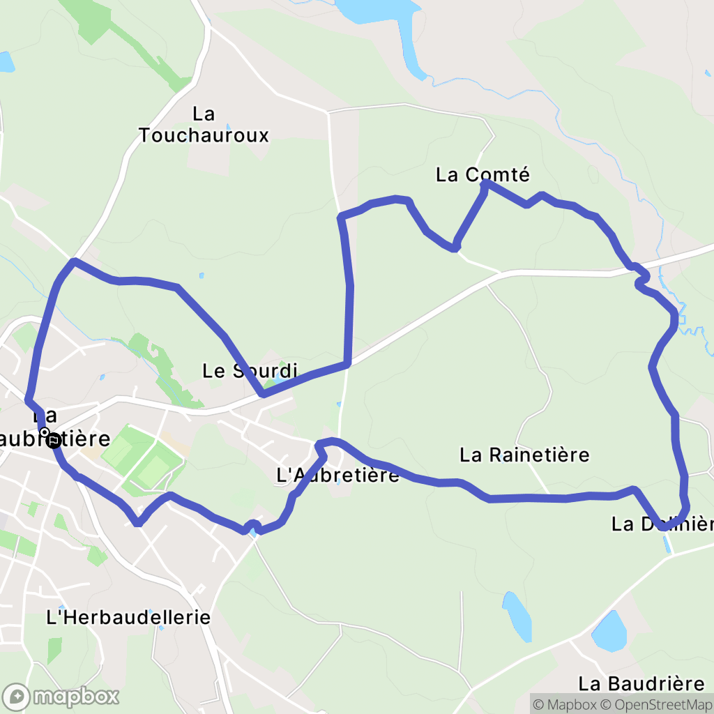 La Gaubretière : carte du parcours de randonnée - France