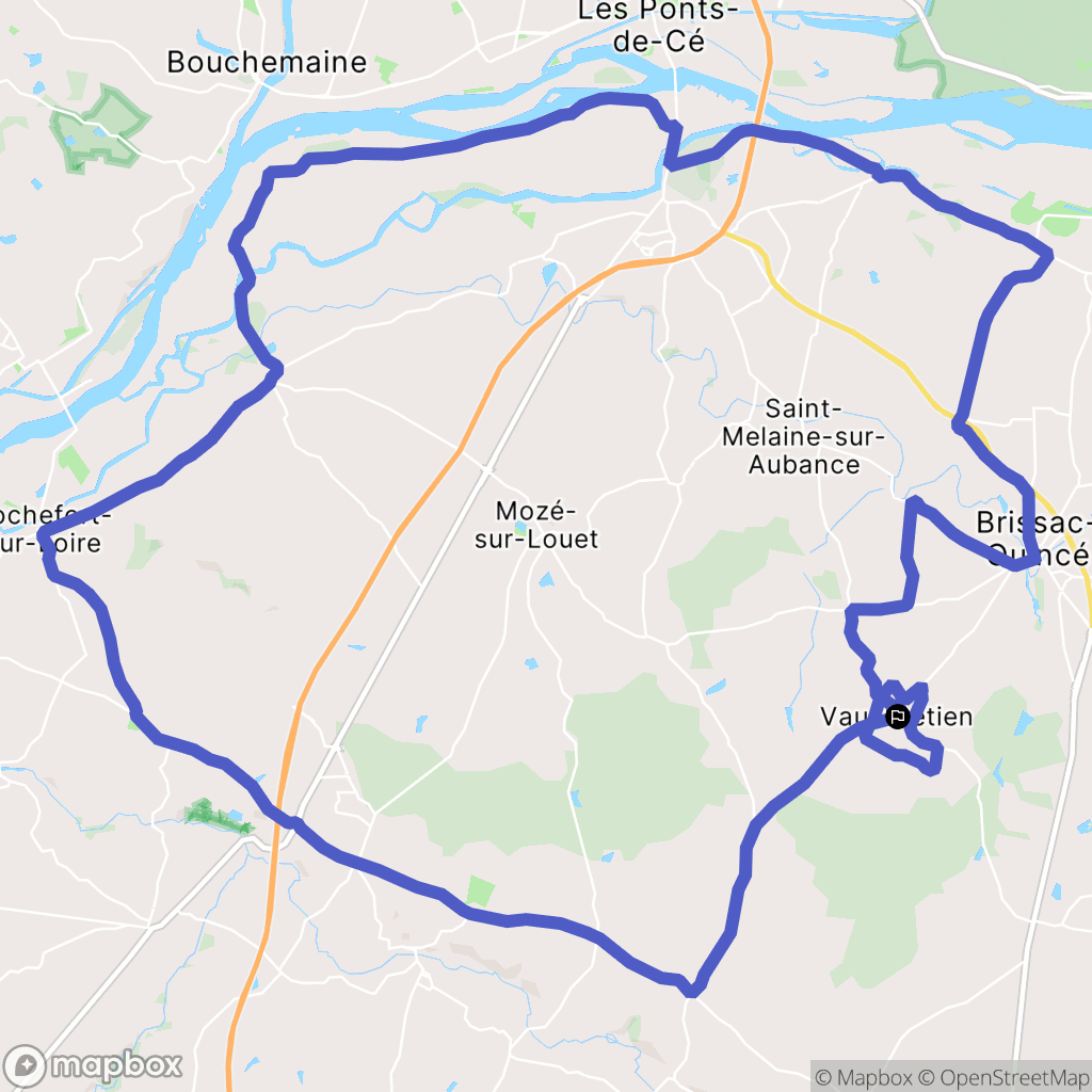 Brissac Loire Aubance : carte du parcours de randonnée - France