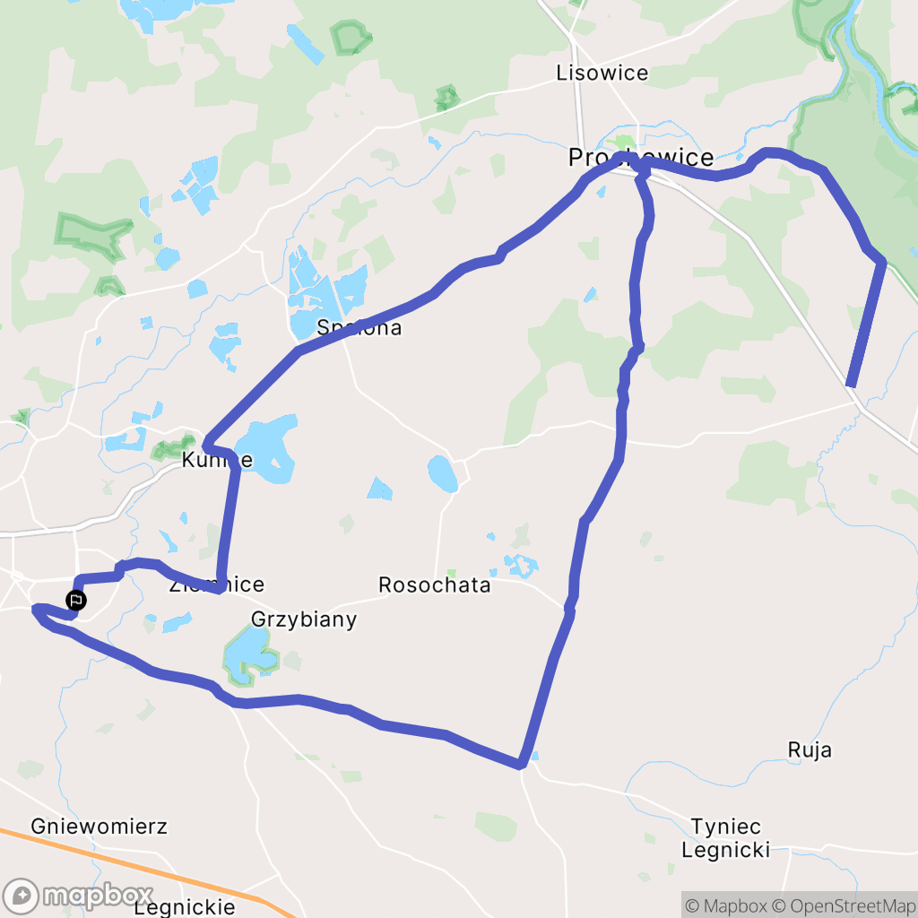 Legnica: mapa trasy - Poland