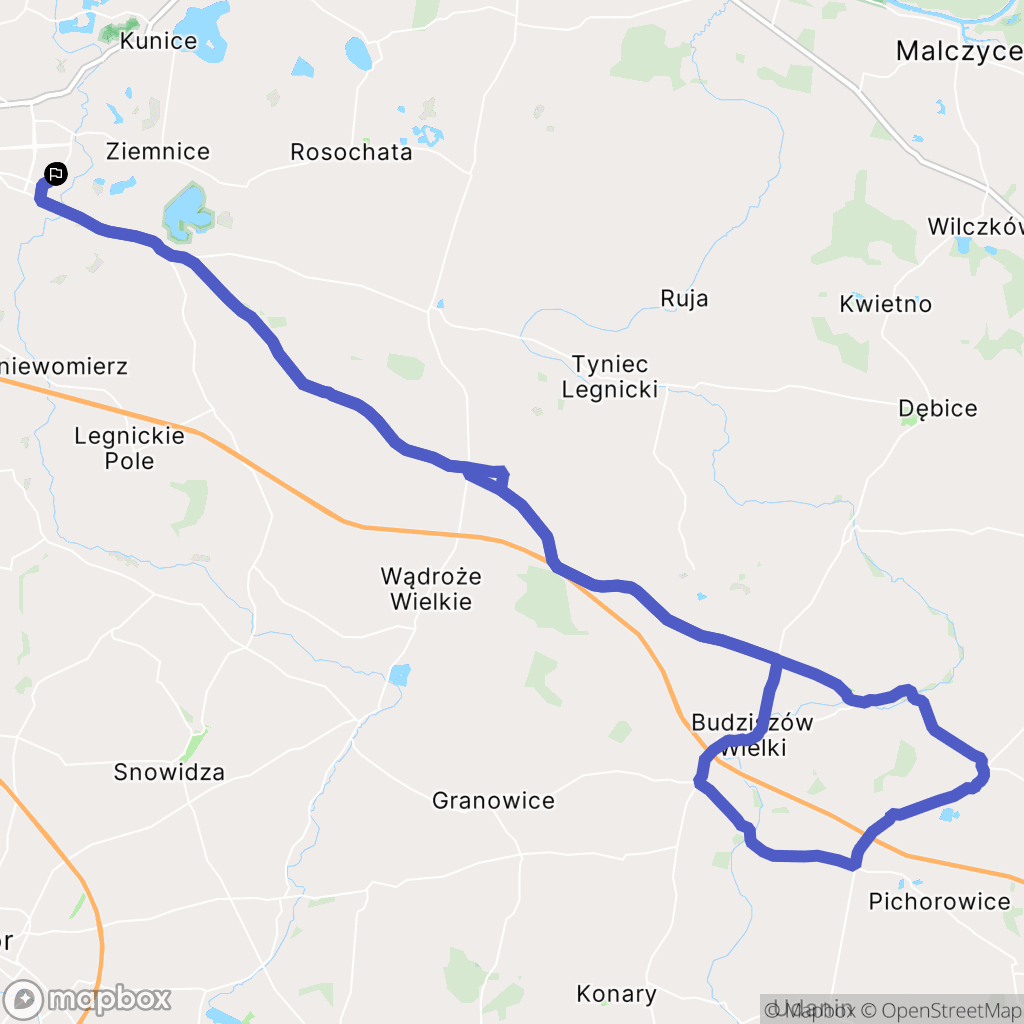 Legnica: mapa trasy - Poland
