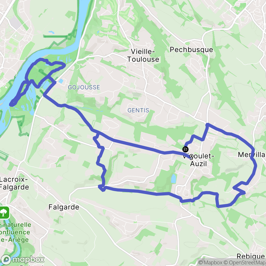 Vigoulet-Auzil : carte du parcours de randonnée - France