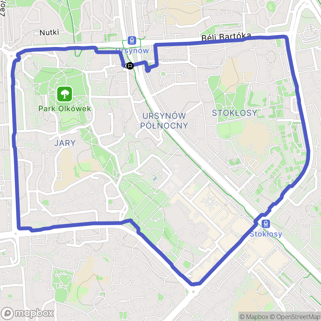 Warszawa: mapa trasy - Poland