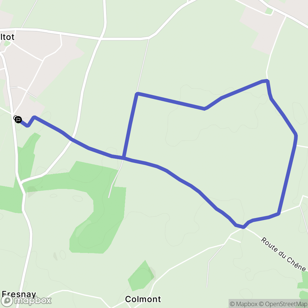 Fultot : carte du parcours de randonnée - France