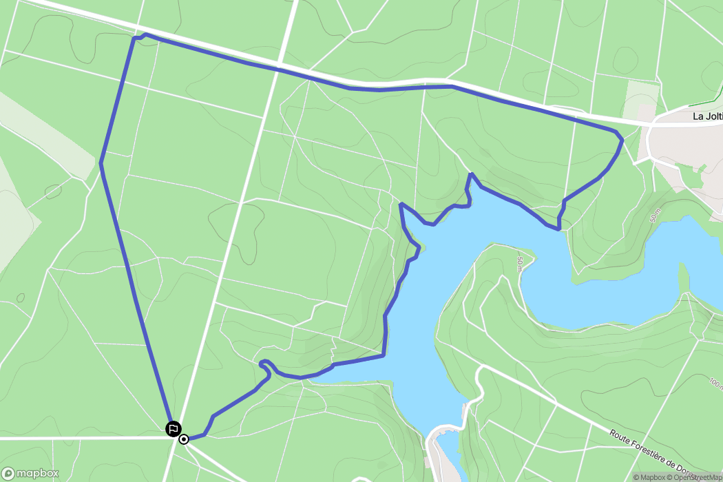 Mervent : carte du parcours de randonnée - France