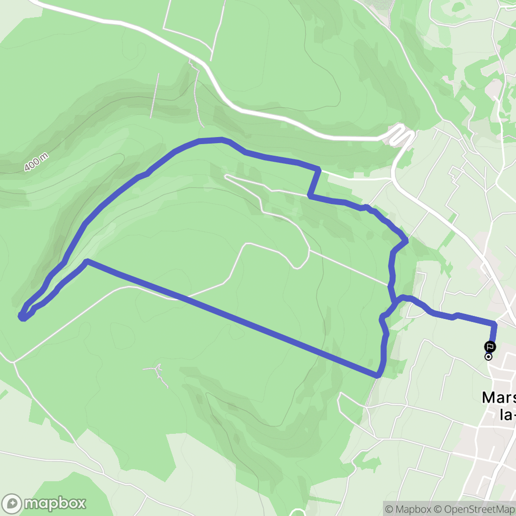Marsannay-la-Côte : carte du parcours de randonnée - France
